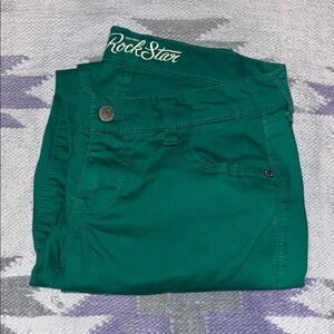 Old Navy Rockstar Green Jeans